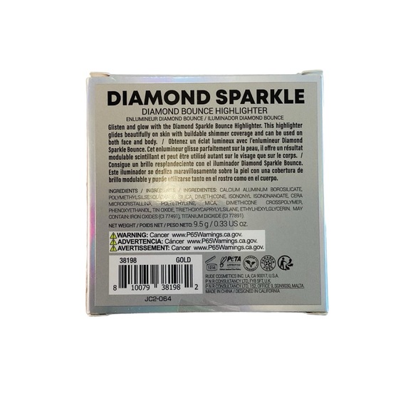 Rude Diamond Sparkle Highlighter GOLD 38198 Face, Body Highlighter - Picture 6 of 6